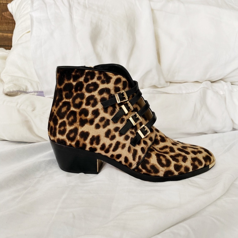 Michael Kors leopard print calf-hair booties - Picture 2 of 7
